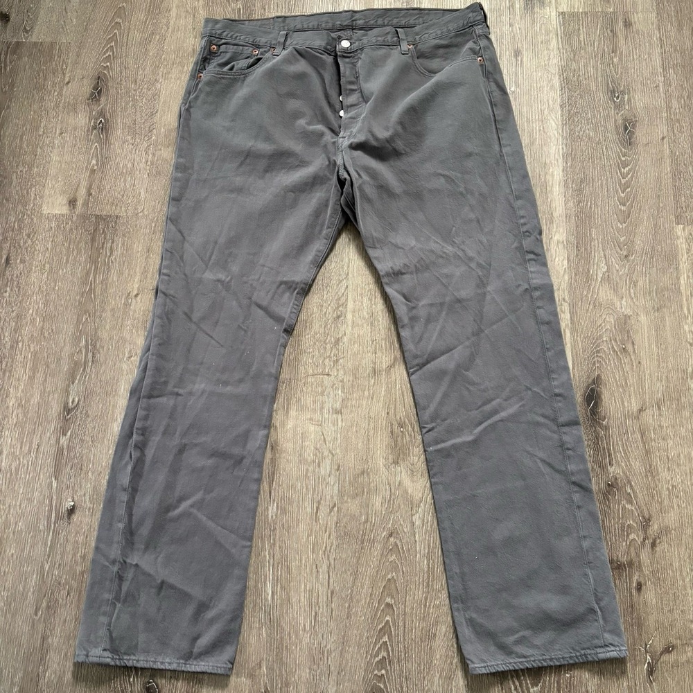 Levi's 501 XX Men's 42x32 Gray Denim Jeans‎ Button Fly Straight Leg Cotton